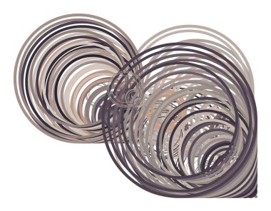 Soyut daire, kabarcıklar, küre veya elips geometrik desen, renkli ve sanatsal grafik tasarım, katalog, tekstil veya doku baskı ve arka plan için. Vektör çizim grafiği.