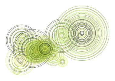 Web sayfası, grafik tasarım, katalog veya doku için kavramsal arka plan. Daire, kabarcıklar, küre veya elips desen. Vektör çizim grafiği.