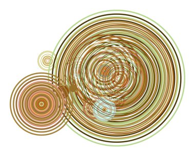 Geometrik kavramsal arka plan desen tasarımı için daire, kabarcıklar, küre veya elips. Vektör çizim grafiği.