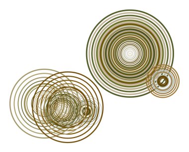 Geometrik kavramsal arka plan desen tasarımı için daire, kabarcıklar, küre veya elips. Vektör çizim grafiği.