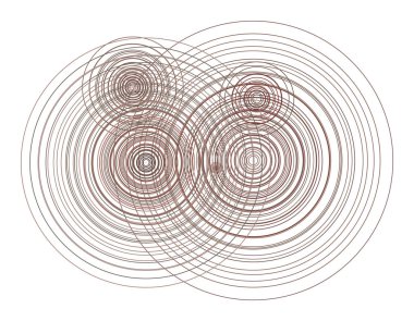 Daire, kabarcıklar, küre veya elips desen şekli ile soyut geometrik arka plan. Vektör çizim grafiği.