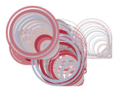 Geometrik kavramsal arka plan desen tasarımı için daire, kabarcıklar, küre veya elips. Vektör çizim grafiği.