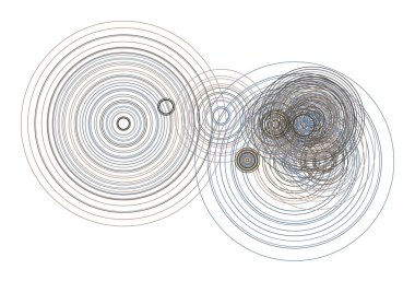 Daire, kabarcıklar, küre veya elips desen şekli ile soyut geometrik arka plan. Vektör çizim grafiği.