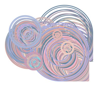 Daireler, kabarcıklar, küre veya elips, soyut geometrik arka plan deseni şeklinde. Vektör çizim grafiği.