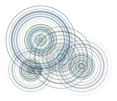 Soyut kavramsal geometrik daire, kabarcıklar, küre veya elips desen. Web sayfası, grafik tasarım, katalog, doku veya arka plan için iyi. Vektör çizim grafiği.