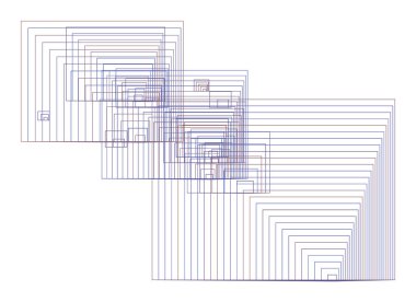 Kare, dikdörtgen desen şekli ile soyut geometrik arka plan. Vektör çizim grafiği.