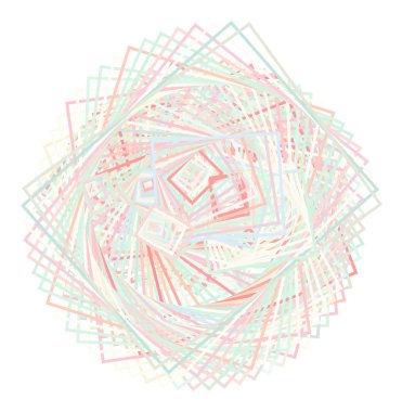 Soyut kare, dikdörtgen geometrik desen generatif sanat arka planını renklendirin. Vektör çizim grafiği.