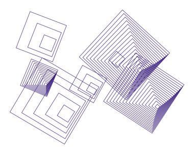 Kare, dikdörtgen, soyut geometrik arka plan deseni şeklinde. Vektör çizim grafiği.