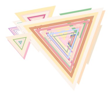 Renk soyut üçgen geometrik desen generatif sanat arka plan. Vektör çizim grafiği.