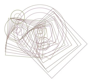 Arka plan soyut geometrik elips ve kare kutu desen tasarımı için. Vektör çizim grafiği.