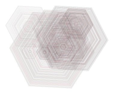 Geometrik kavramsal arka plan altıgen desen tasarımı için. Vektör çizim grafiği.