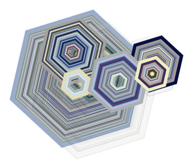 Altıgen desen şekli ile soyut geometrik arka plan. Vektör çizim grafiği.