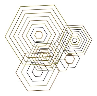 Altıgen, soyut geometrik arka plan deseni şeklinde. Vektör çizim grafiği.