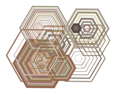 Altıgen, soyut geometrik arka plan deseni şeklinde. Vektör çizim grafiği.