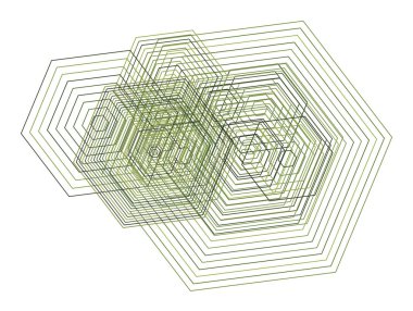 Sanatsal altıgen arka plan deseni soyut. Vektör çizim grafiği.