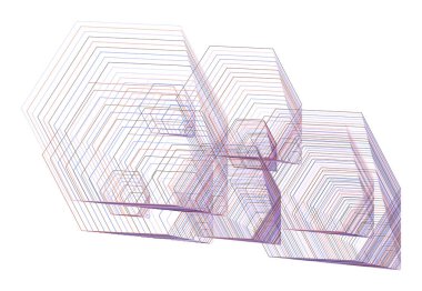 Altıgen, soyut geometrik arka plan deseni şeklinde. Vektör çizim grafiği.
