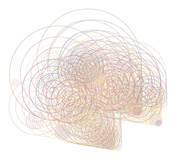 Abstrakte Konzeptuelle Geometrische Wirbelkreislinien Muster Gut Für Webseiten Grafikdesign Katalog — Stockvektor