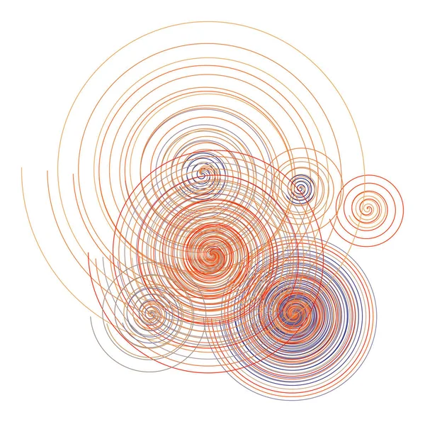 Sanatsal dön circle hatları arka plan deseni soyut. Vektör çizim grafiği.
