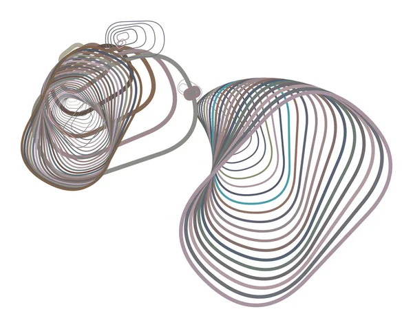 Renk soyut yuvarlatılmış dikdörtgen geometrik desen generatif sanat arka plan. Vektör çizim grafiği.