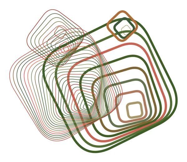 Sanatsal yuvarlatılmış dikdörtgen arka plan deseni soyut. Vektör çizim grafiği.