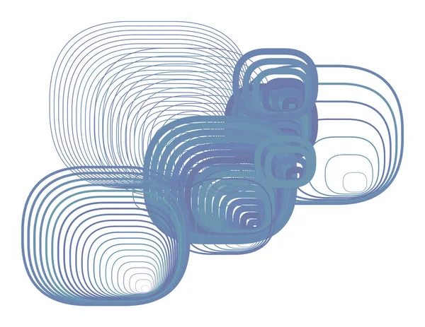 Soyut kavramsal geometrik yuvarlatılmış dikdörtgen desen. Web sayfası, grafik tasarım, katalog, doku veya arka plan için iyi. Vektör çizim grafiği.