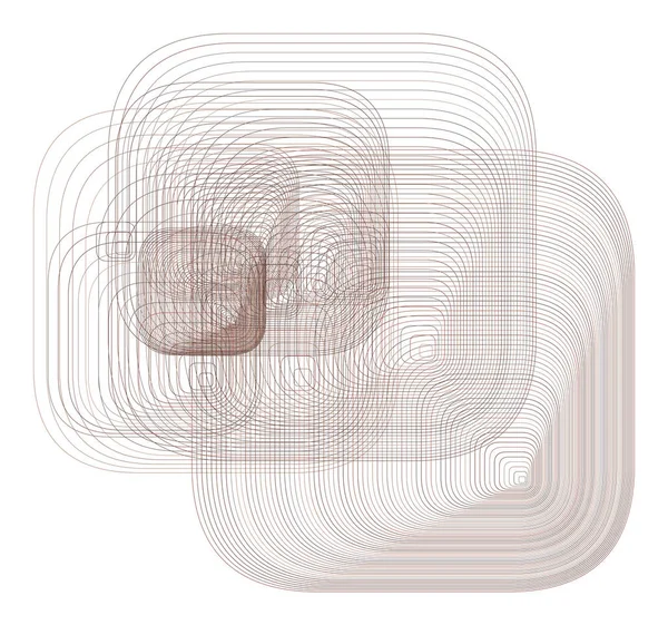 Soyut yuvarlatılmış dikdörtgen geometrik desen, renkli ve sanatsal grafik tasarım, katalog, tekstil veya doku baskı ve arka plan için. Vektör çizim grafiği.