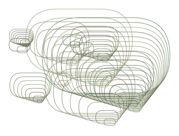 Forme Rectangle Arrondi Motif Abstrait Fond Géométrique Illustration Vectorielle — Image vectorielle