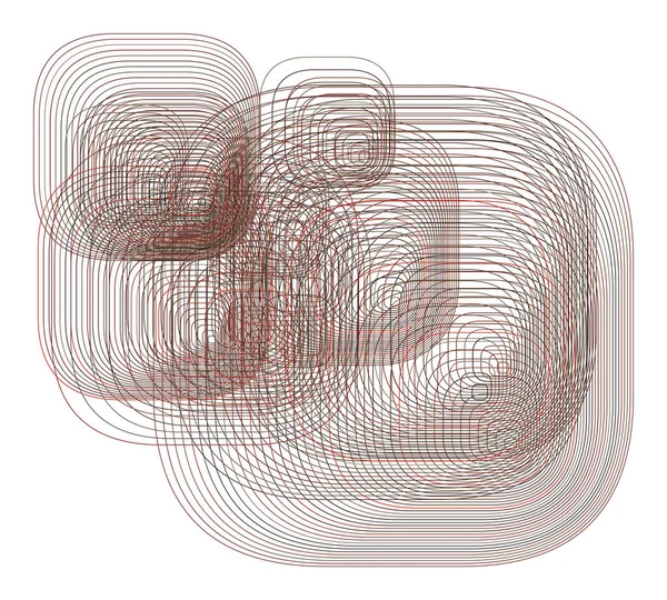 Şekli yuvarlatılmış dikdörtgen, soyut geometrik arka plan deseni. Vektör çizim grafiği.