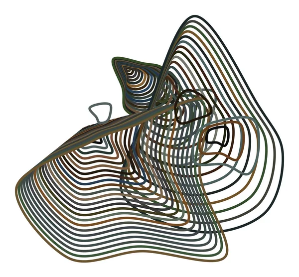 Renk soyut yol çizgileri geometrik desen generatif sanat arka plan. Vektör çizim grafiği.