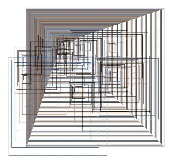 Soyut kare, dikdörtgen geometrik desen, renkli ve sanatsal grafik tasarım, katalog, tekstil veya doku baskı ve arka plan için. Vektör çizim grafiği.
