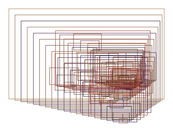 Soyut kare, dikdörtgen geometrik desen generatif sanat arka planını renklendirin. Vektör çizim grafiği.