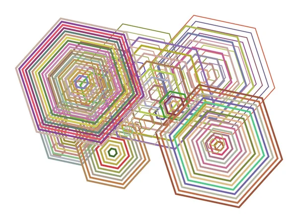 Renk soyut geometrik desen generatif sanat arka plan. Vektör çizim grafiği.