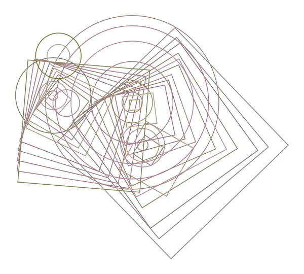 Arka plan soyut geometrik elips ve kare kutu desen tasarımı için. Vektör çizim grafiği.