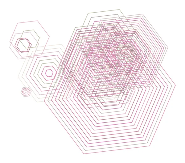 Soyut kavramsal geometrik altıgen desen. Web sayfası, grafik tasarım, katalog, doku veya arka plan için iyi. Vektör çizim grafiği.