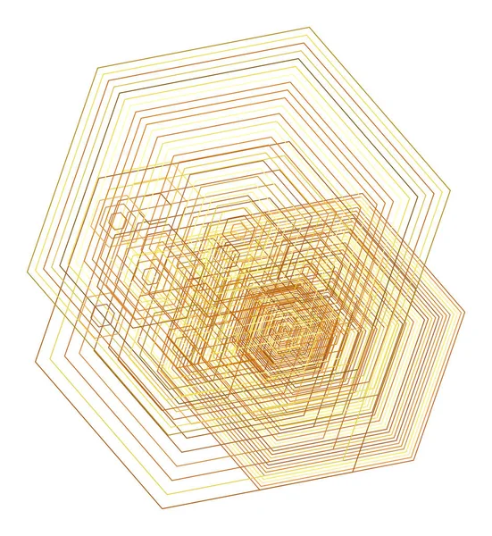 Абстрактный Геометрический Фон Формой Шестиугольника Векторная Иллюстрация — стоковый вектор