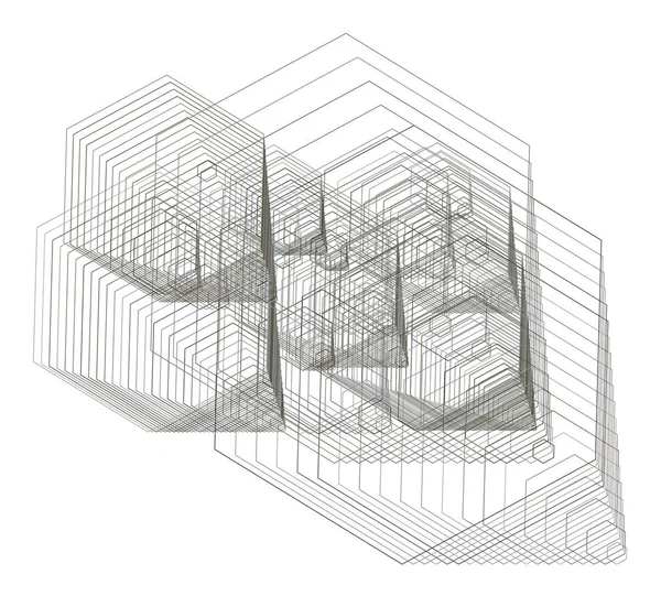 Arka Plan Soyut Geometrik Altıgen Desen Tasarımı Için Vektör Çizim — Stok Vektör