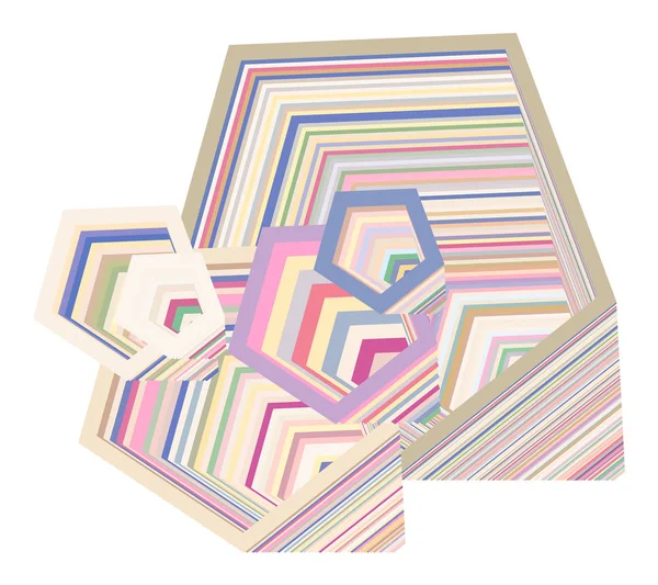 Pentagon Streszczenie Wzór Geometryczny Kolorowe Artystyczny Dla Projektowania Graficznego Katalog — Wektor stockowy