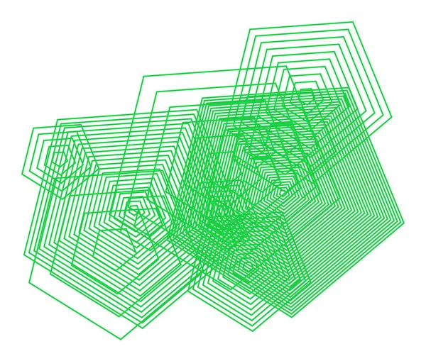 Abstrakta Konceptuella Geometriska Pentagon Mönster Bra Webbsida Grafisk Design Katalog — Stock vektor