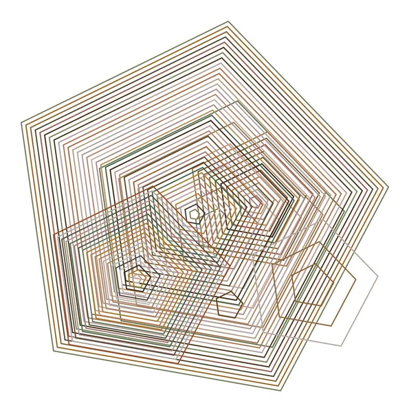 Sanatsal pentagon arka plan deseni soyut. Vektör çizim grafiği.