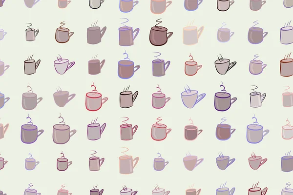 Kahve Fincanı Illüstrasyonlar Web Sayfası Duvar Kağıdı Grafik Tasarım Katalog — Stok Vektör