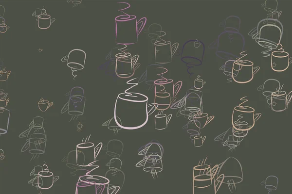 Ілюстрації Чашки Кави Добре Підходить Веб Сторінки Шпалер Графічного Дизайну — стоковий вектор