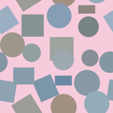 Kesintisiz geometrik arka plan elips ve kare kutu desen şekli ile. Vektör çizim grafiği.