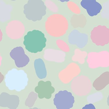 Kesintisiz geometrik kavramsal oval ve karma desen tasarımı için arka plan. Vektör çizim grafiği.