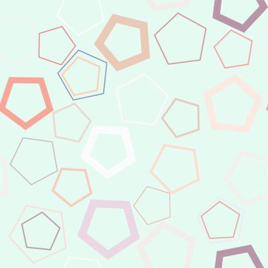 Sorunsuz arka plan soyut geometrik pentagon desen tasarımı için. Vektör çizim grafiği.