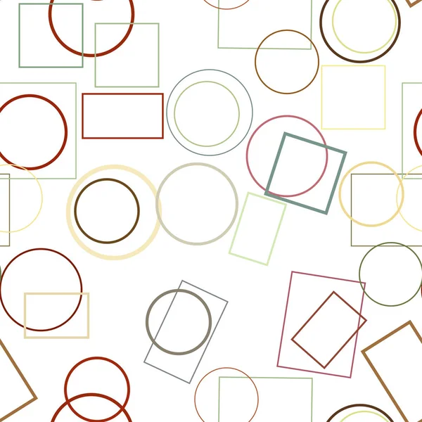 Naadloze Achtergrond Abstracte Meetkundige Ellips Vierkante Doos Patroon Voor Design — Stockvector