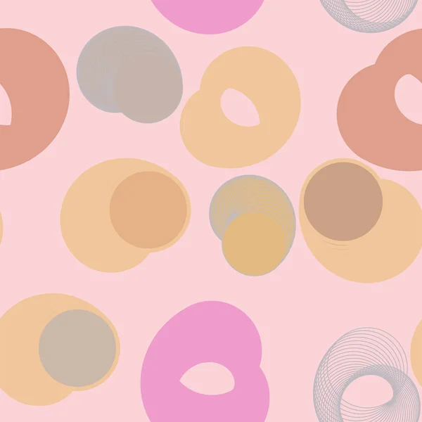 Sorunsuz soyut geometrik daire veya elips desen renkli. Web sayfası, duvar kağıdı, grafik tasarım, katalog, doku veya arka plan için iyi. Vektör çizim grafiği.