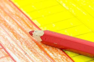 Döşeme, renkli arka plan rengi kalemle çizim basit çocuk. Okula dönüş.