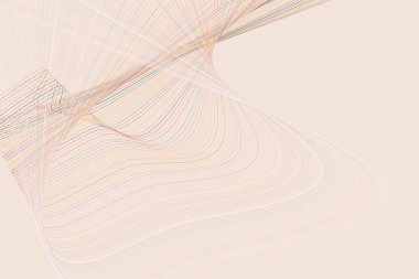 Çizgi ve eğri, soyut geometrik arka plan deseni şeklinde. Vektör çizim grafiği.