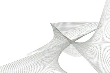 Soyut çizgi ve eğri geometrik desen, renkli ve sanatsal grafik tasarım, katalog, tekstil veya doku baskı ve arka plan için. Vektör çizim grafiği.