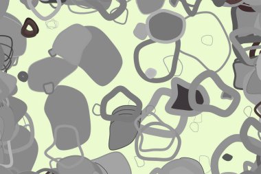 Soyut kavramsal geometrik rasgele yuvarlak şekiller desen. Web sayfası, grafik tasarım, katalog, doku veya arka plan için iyi. Vektör çizim grafiği.